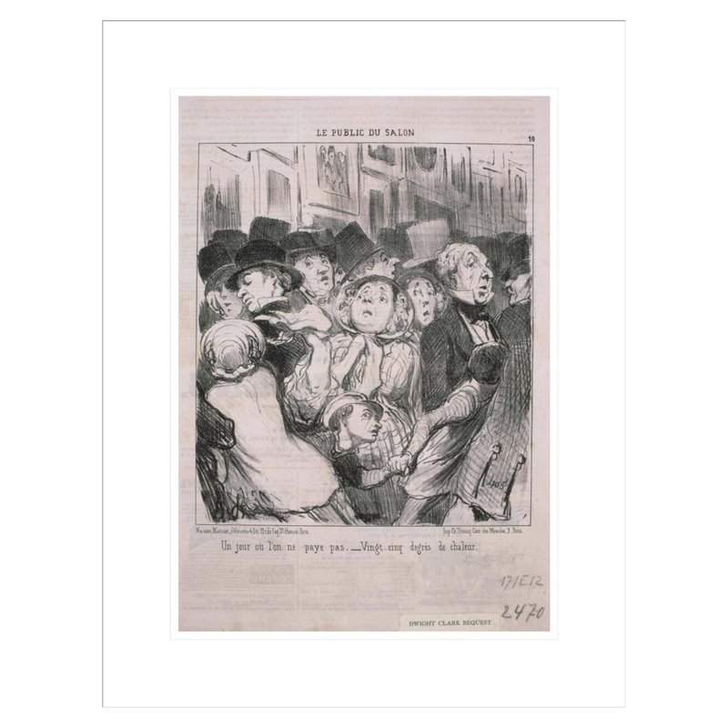 Le public du salon: Un jour où l'on ne paie pas… par Honoré Daumier, H 21,75 po x l 16,85 po