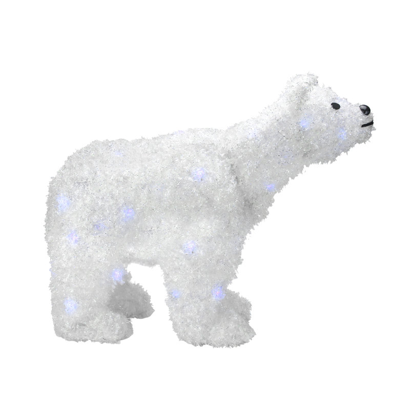 Décoration de Noël ours polaire guirlande lumineuse à piles, H 18 po x l 24 po x P 9,5 po