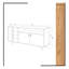 Buffet 4 tiroirs 55,1 po de largeur