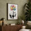 Rhinoceros with Balloons Whimsical - Wrapped Canvas-379821147-379821138