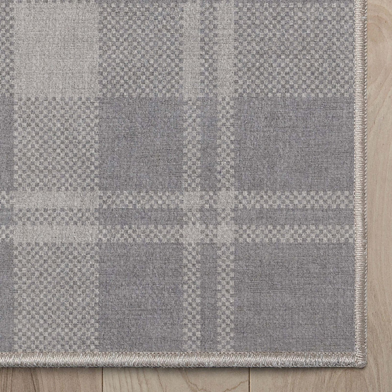 Tapis gris clair à tissage plat Kehr, Rectangle 3 pi 3 po x 5 pi
