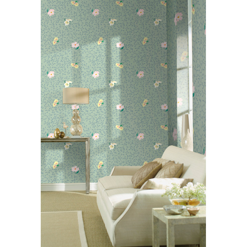Yuki Osada Floral Wallpaper Roll by Soicher Marin Studio, Spring Green