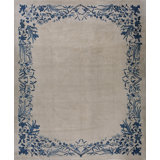 Wool 1920s Rectangle Chinese Room Size Knotted Ivory - Peking Antique Rug