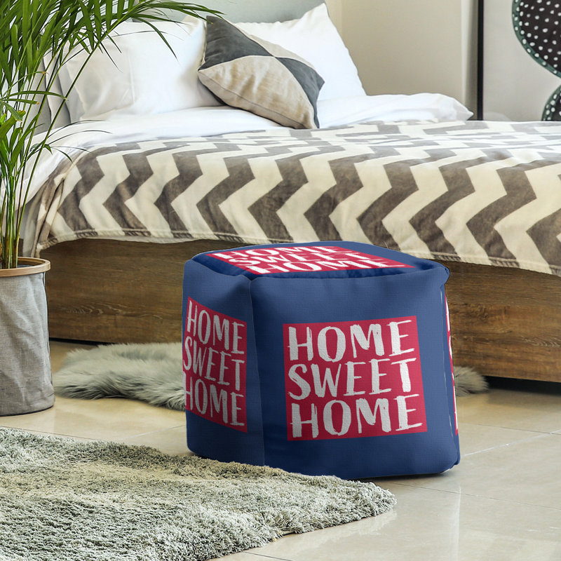 Repose-pieds à cubes wyoming the home, Marine / Rouge
