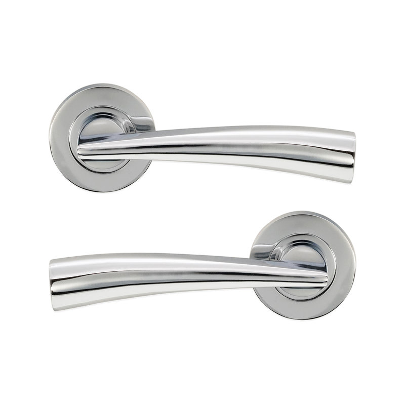 Leygo Lever Door Handle, Polished Chrome