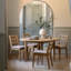 110 cm Extendable Oak and Rubberwood Round Wood Top Dining Table