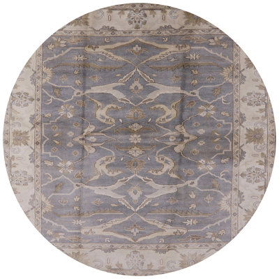 Tapis oriental bleu marine / beige
