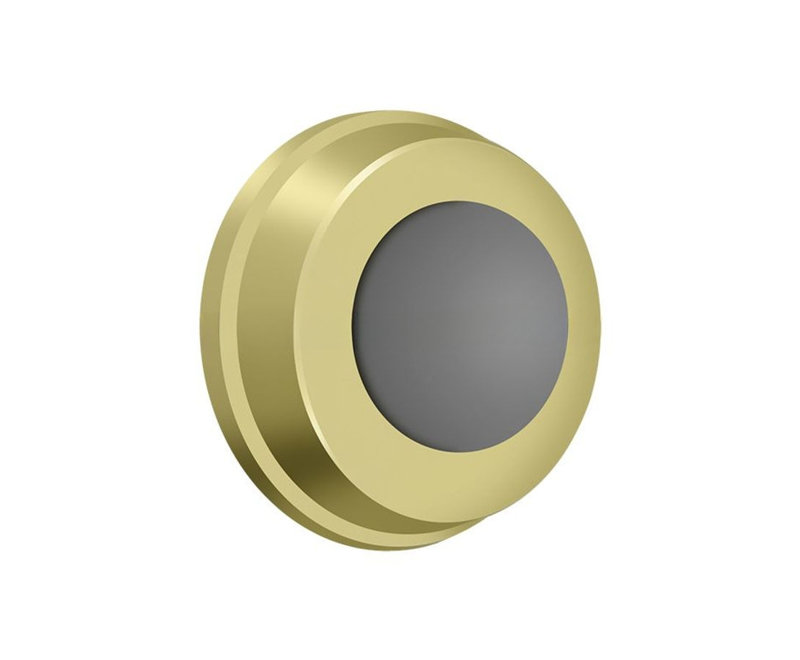 Deltana WB100U3 Flush Bumper 1" Diameter; Bright Brass Finish, Polished Brass