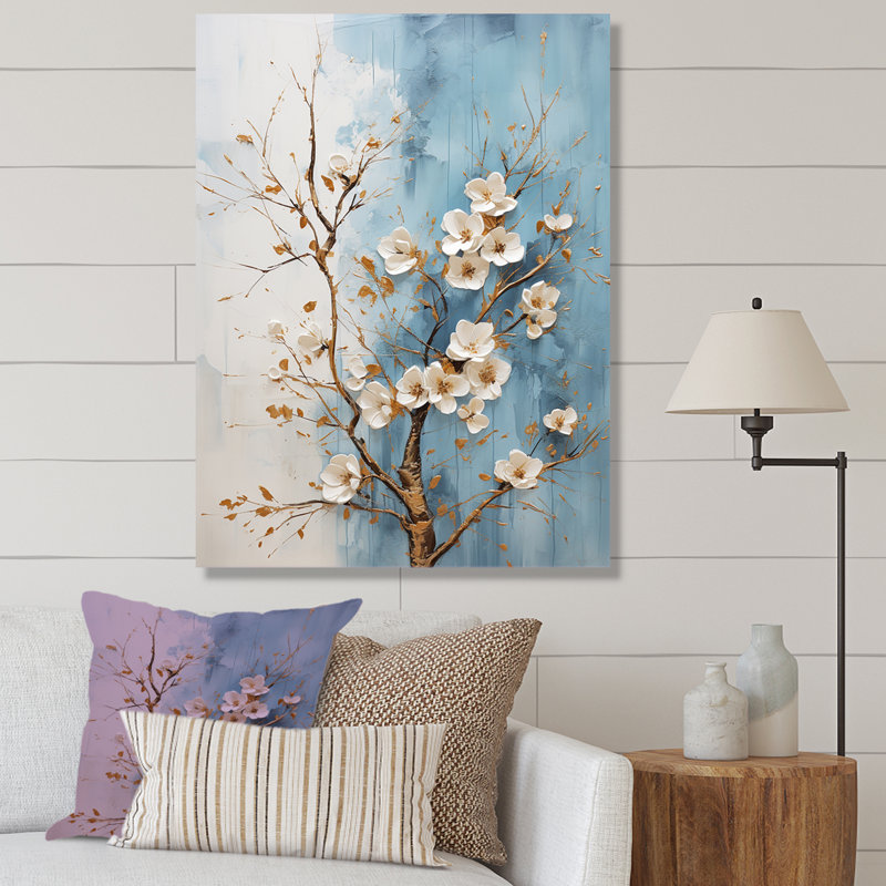 Cornouiller blanc en fleurs, Toile tendue, 32" H x 24" W