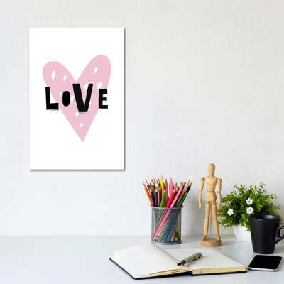 Love Heart Scandi by Pixy Paper - Gallery-Wrapped Canvas Giclée on Canvas