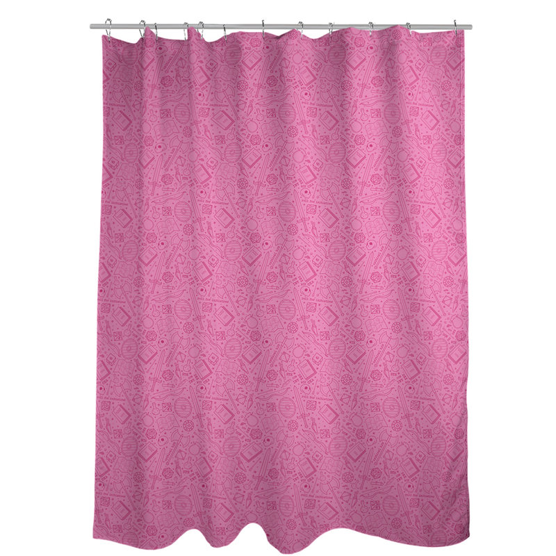 Katelyn Elizabeth Shower Curtain, Dark Pink/White