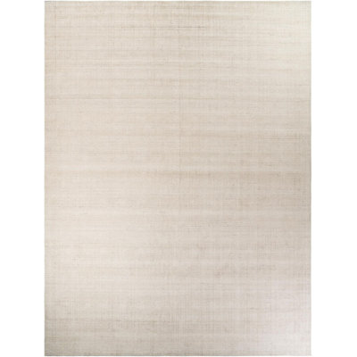 Tapis uni / rayé Brigit couleur vanille - ivoire