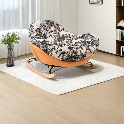 Chaise berçante ergonomique en chenille