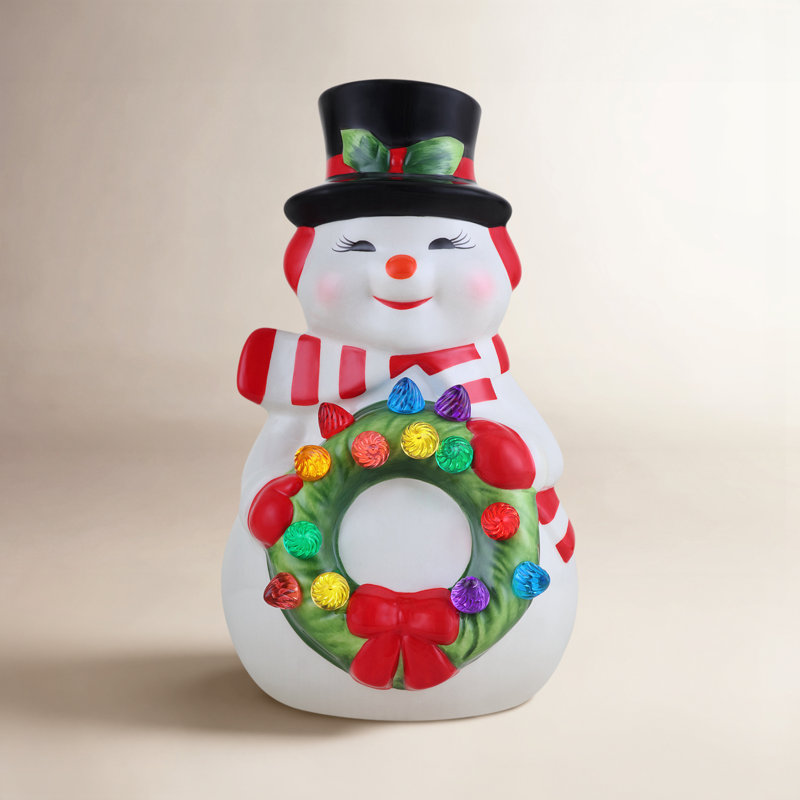 9 in. Nostalgic Ceramic Figure - Snowman