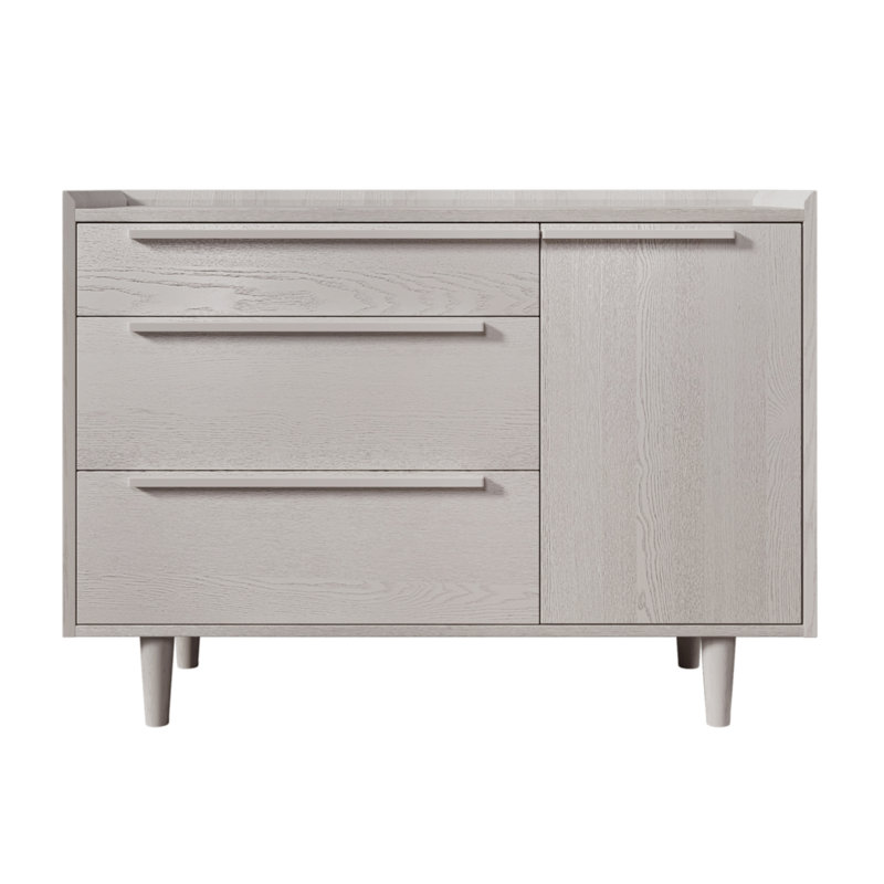 Commode combinée 3 tiroirs Bleeker, Gris