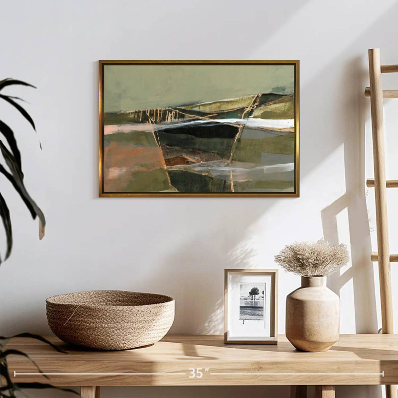 Horizon réfracté I, Cadre flottant doré, 19 po x 13 po