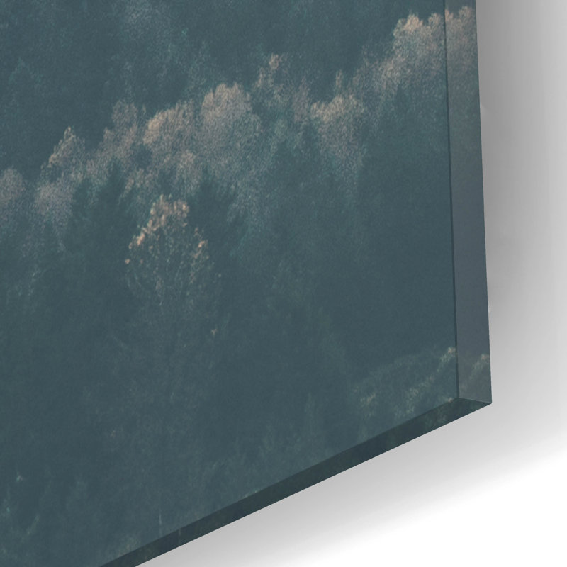 «Landscape 1 Blue» par Laura Marshall, art mural en verre acrylique, H 12 po x l 12 po x P 0,13 po