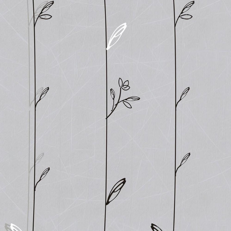 Rouleau de papier peint adhésif Clinger, Gris / noir, L 126 po x l 24 po