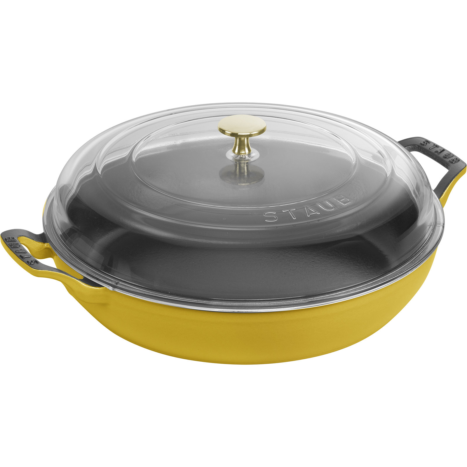 Braisers 3.5 L Cast Iron Round Heritage Braiser/Sauté Pan, Yellow