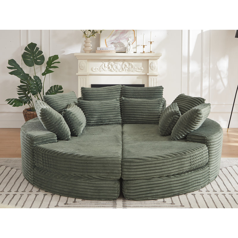 Méridienne 78 po d'intérieur, aucun assemblage requis, Vert