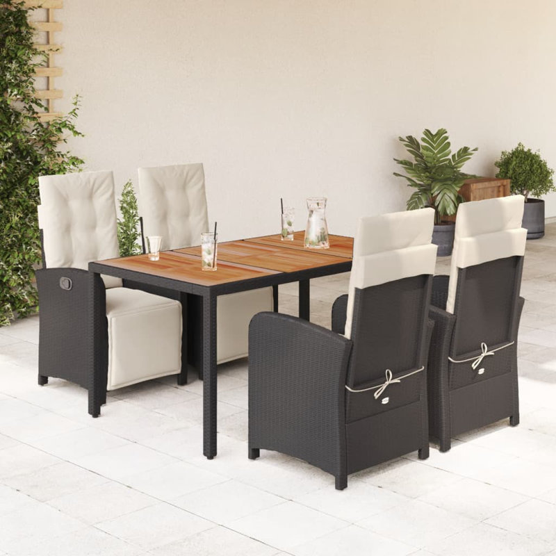 4 - Person Patio Dining Set with Rectangular Table , Cushions Included