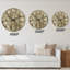 Horloge murale moderne Wavy Luxury Gold Gradients II-436521956