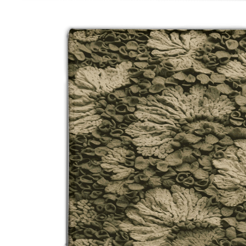 Tapis d'intérieur et d'extérieur brun Botanical, Rectangulaire 2 pi x 3 pi