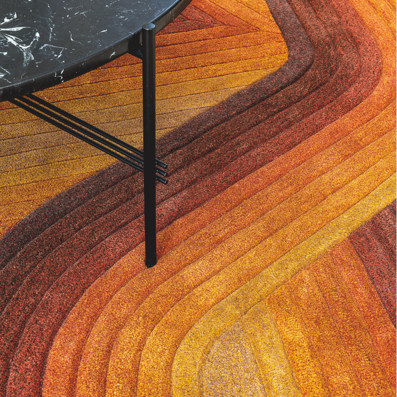 Flow Hand Tufted Wool Geometric Area Rug
