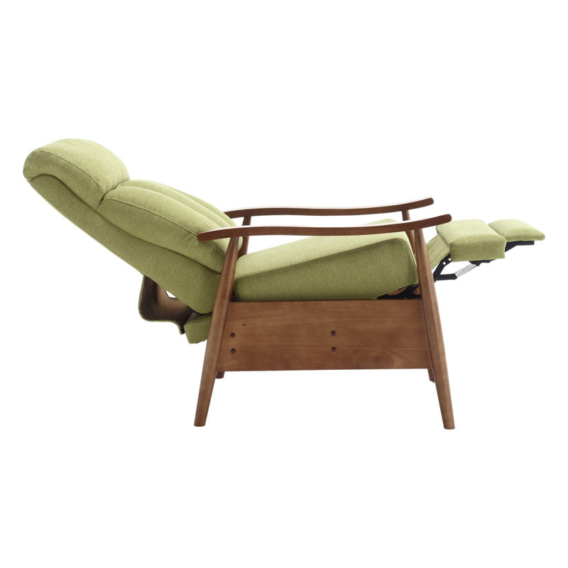 Bamber Upholstered Recliner, Olive Green Linen
