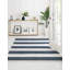 Tapis uni / rayé bleu foncé Carlotta-71262703