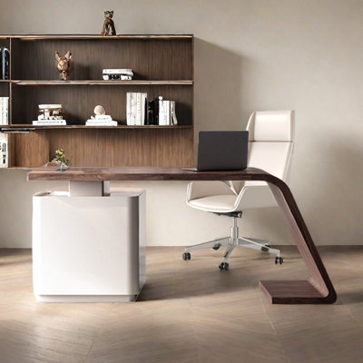 Solid wood desk boss's office  or computer desk