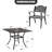 5-piece Cast Aluminum Patio Dining Set With Umbrella Hole And Wide Seat