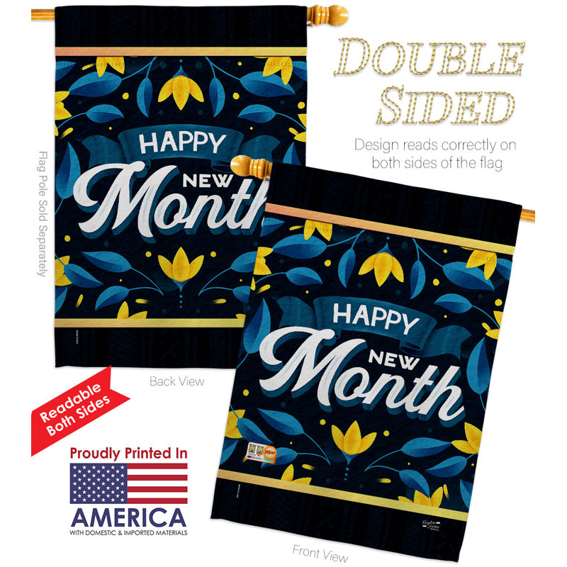 Double Sided 40'' H x 28'' W Polyester House Flag
