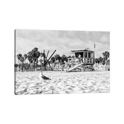 Black California Series - Venice Beach Baywatch by Philippe Hugonnard - Wrapped Canvas Photograph