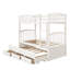 Lit superposé simple au-dessus d'un lit simple avec lit gigogne et 3 tiroirs-311134789-268614615
