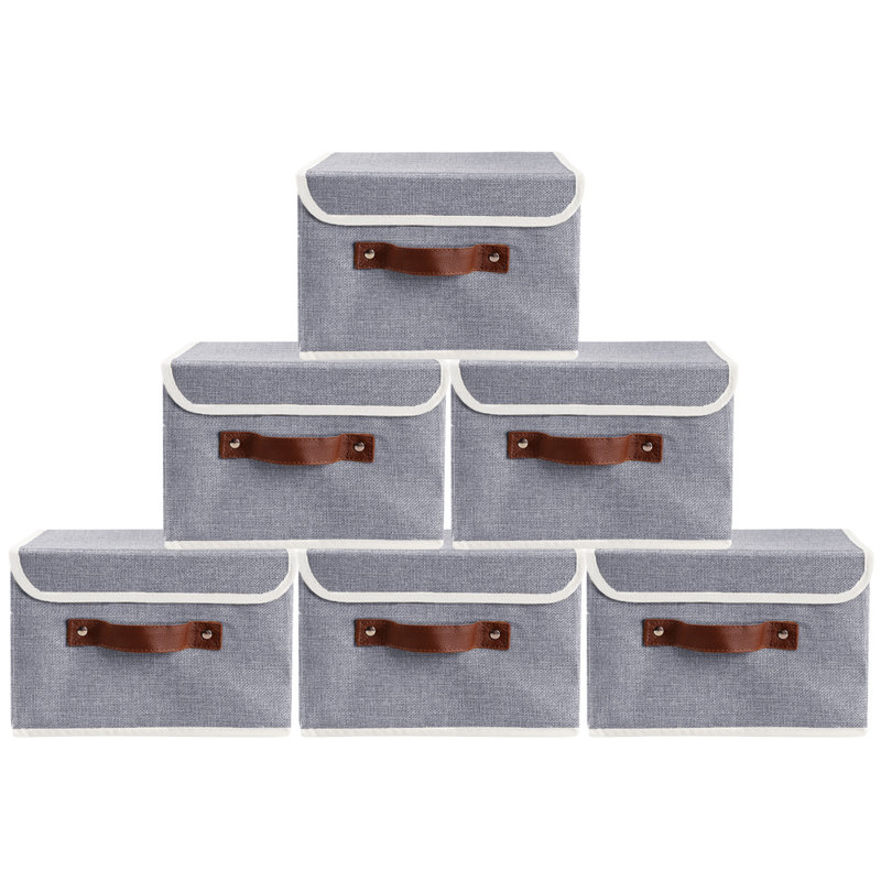 Grands bacs pliables en tissu, Bleu