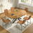 43"-59" Extendable Round Dining Table for 4-6, Mid Century Modern Wooden Kitchen Table with Removable Leaves Space Saving