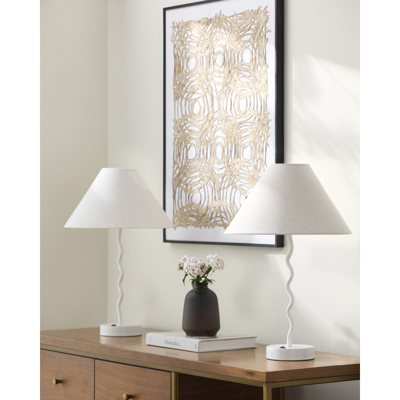 Pruter Table Lamp Set, White