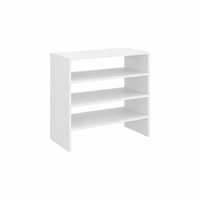 Range-chaussures FM avec meubles ouverts FM Furniture Berlin, idéal pour les espaces modernes, Blanc