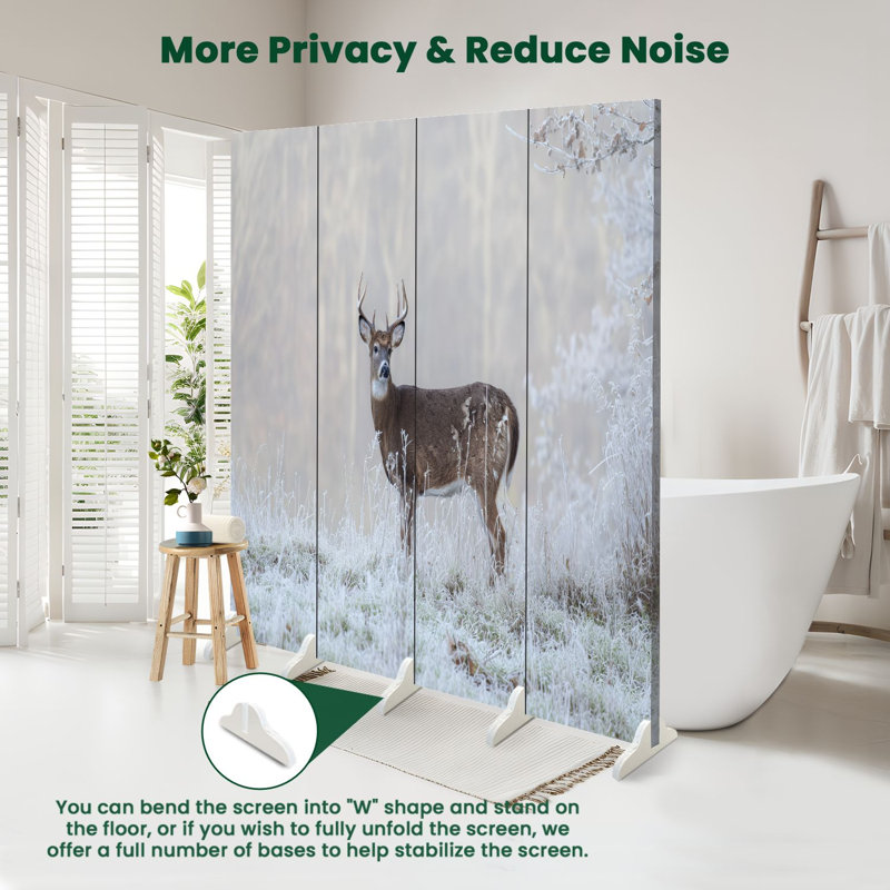 Cloison pliante 4 panneaux Royal Whitetail Buck