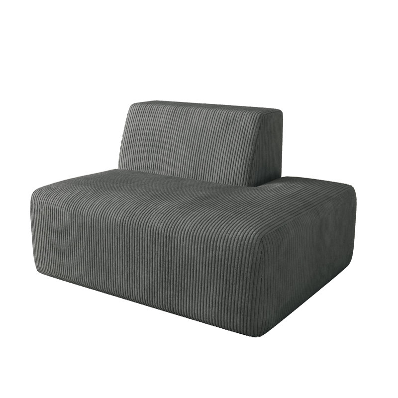 128.8Cm Wide Side Chair, Grey