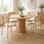 Chaise d'appoint empilable en lin Bedi