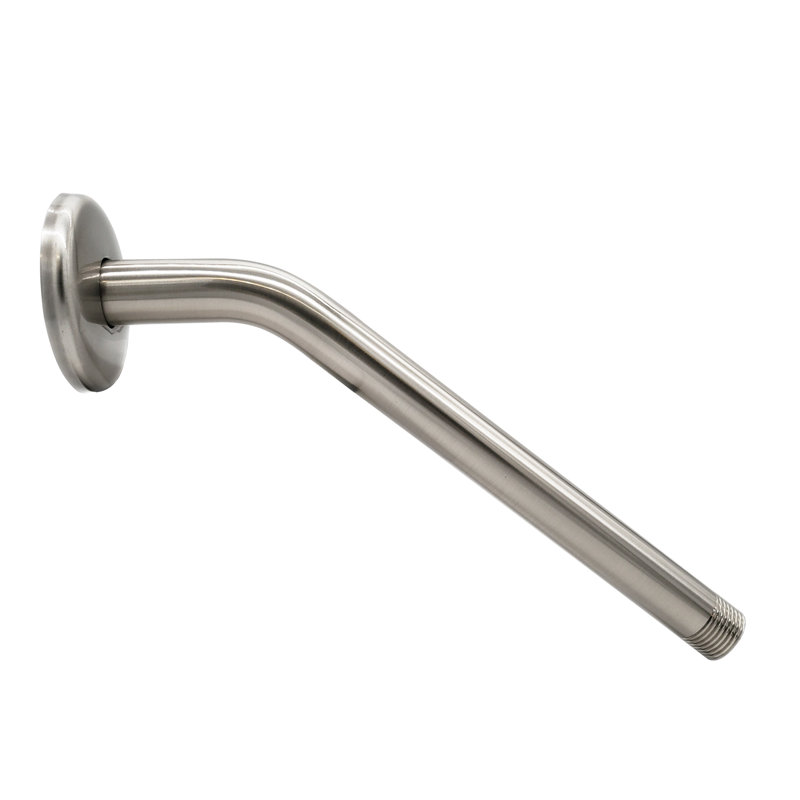 Bras de douche mural 1/2 "IPS x 10" avec bride Sure Grip, Nickel satiné