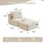 Canapé modulaire en mousse à mémoire de forme moderne modulaire Cloud avec repose-pieds mobile sans assemblage, beige-1012775637