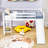 Kimetha Twin Wooden Low Loft Bed With Slide, Safety Guardrails And Ladder-368108320