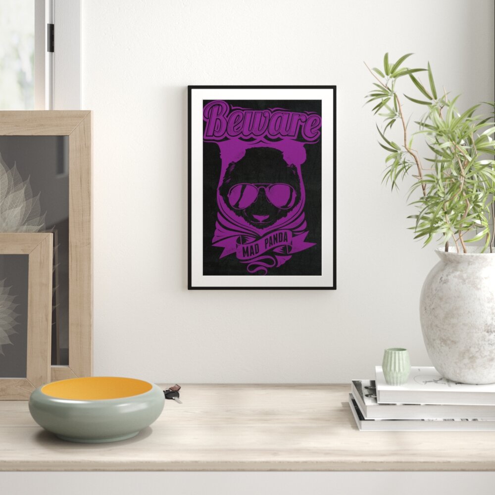 Gerahmtes Poster Mad Panda Black