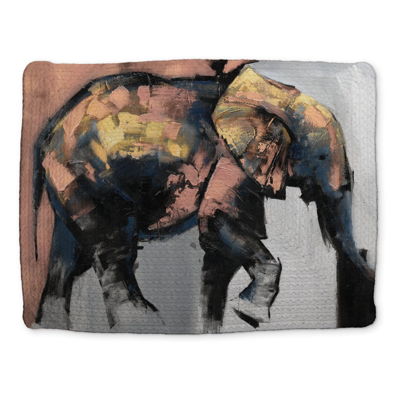 Elephant Braided Polyester Placemat | Contemporary Home Decor