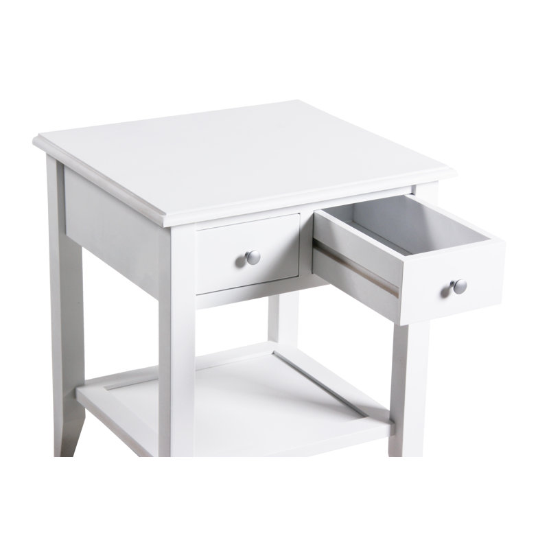 Sanibel 55cm W Solid Wood Bedside Table