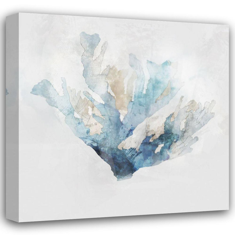Reproduction d'art sur toile tendue à la plage Beachcrest Home ™ Roko, Ken: Blue Coral Reef I KX095-A, H 36 po x l 36 po