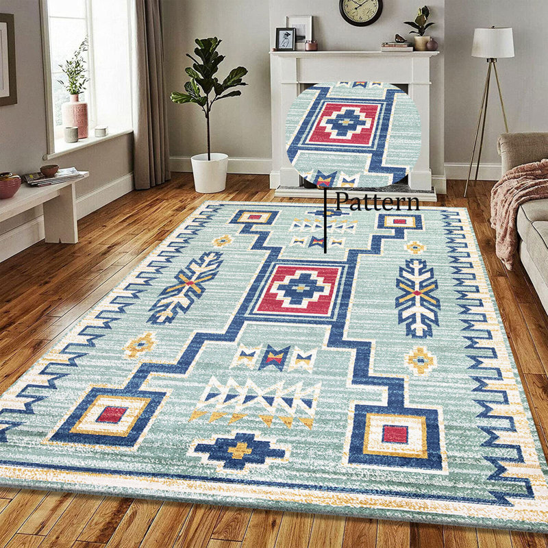 Bergeron Southwestern Indoor / Outdoor Area Rug, Rectangle 60cm x 110cm